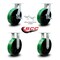 Service Caster 12'' Heavy Duty Green Poly on Metal Caster Set 2 Swivel Lock/Brake 2 Rigid, 4PK CRAN-KP92S1230-PUR-GB-SLB-BSL-2-R-2 - alternate 2